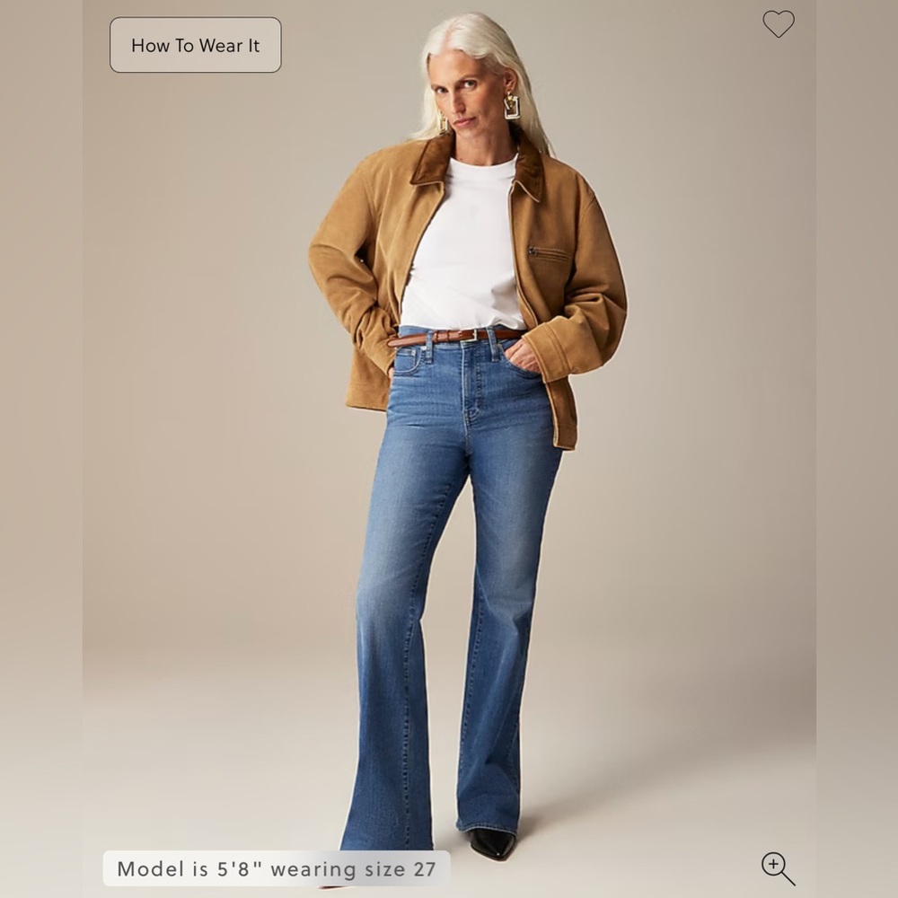 J. Crew High-rise bootcut jean in 2003 super-stretch • size 31 • NWT • CC515
